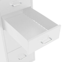 Living And Home White 68.5Cmh 4 Drawers Mobile Under Desk Storage Metal File Cabinet With Wheels - thumbnail 6