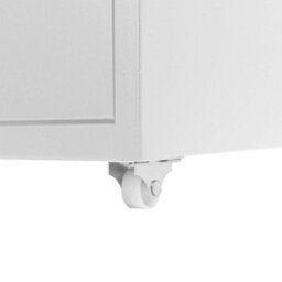 Living And Home White 68.5Cmh 4 Drawers Mobile Under Desk Storage Metal File Cabinet With Wheels - thumbnail 8
