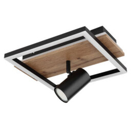 Luminosa Lighting Luminosa Kassu 32X27Cm Integrated Led Semi Flush Ceiling Light Matt Black Led 3000K - thumbnail 2
