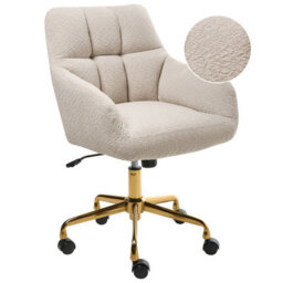 Beliani Desk Chair Palmdale Boucle Light Beige