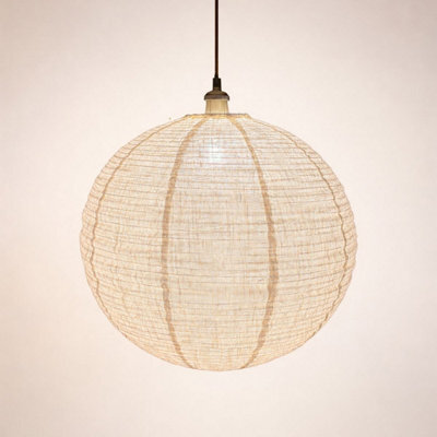CGC Interiors Cgc Sybil Linen Large Round Globe Easy Fit Hand Made Lampshade - image 1