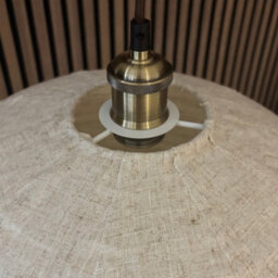 CGC Interiors Cgc Sybil Linen Large Round Globe Easy Fit Hand Made Lampshade - thumbnail 6