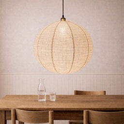 CGC Interiors Cgc Sybil Linen Large Round Globe Easy Fit Hand Made Lampshade - thumbnail 2