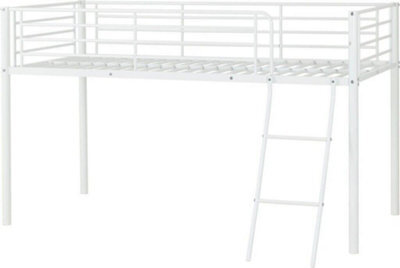 Seconique Kora Mid Sleeper Metal Bed Frame In White Finish Fits  3Ft Single Mattress - image 1