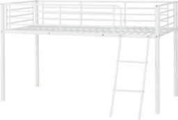 Seconique Kora Mid Sleeper Metal Bed Frame In White Finish Fits  3Ft Single Mattress - thumbnail 1