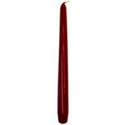 "SolaDirect Tapered Dinner Candles, Pack Of 10, Unscented, Long Burning Time, 24 Cm / 19.45"" (Burgundy, Varnished)" - thumbnail 6