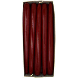 "SolaDirect Tapered Dinner Candles, Pack Of 10, Unscented, Long Burning Time, 24 Cm / 19.45"" (Burgundy, Varnished)" - thumbnail 7