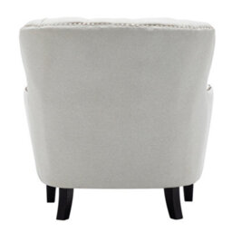 Darphe Classic Buttoned Back Linen Armchair With Wooden Legs - thumbnail 4