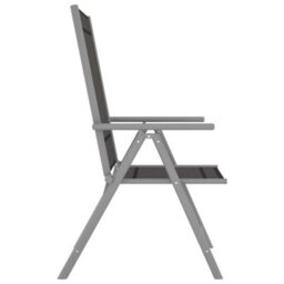 Berkfield 7 Piece Garden Dining Set Aluminium Silver And Black - thumbnail 5