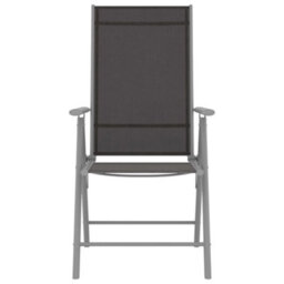 Berkfield 7 Piece Garden Dining Set Aluminium Silver And Black - thumbnail 4