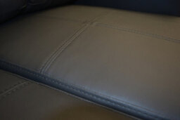 Melina 3 Seater Sofa - Faux Leather - Black - thumbnail 3