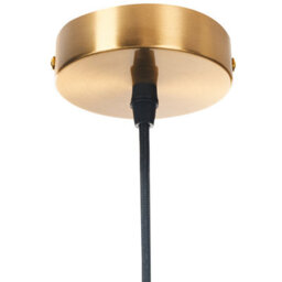 Wyld And Coco Pendant Lamp Gold-Brown Industrial Open Cage, W35 X D35 X H172Cm, Iron Frame, Clear Glass Finish - thumbnail 7