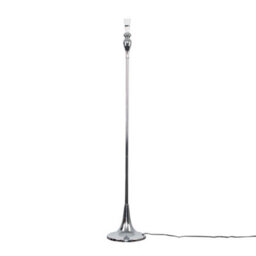 Valuelights Faulkner Modern Polished Chrome Spindle Design Floor Lamp Base - thumbnail 1