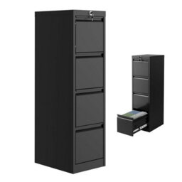 4 Drawer File Cabinet Metal Lockable Filing Storage Cabinets For Home Office - thumbnail 1