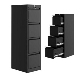 4 Drawer File Cabinet Metal Lockable Filing Storage Cabinets For Home Office - thumbnail 3