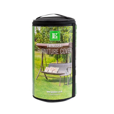 Lg Outdoor Deluxe 3 Seater Swingseat Garden Hammock Seat Furniture Cover Black - image 1