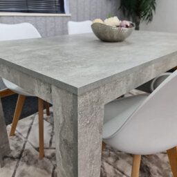 Dining Table With 4 Chairs, Dining Table Room Set 4, Kitchen Set Of 4, Grey Table, 4 White Tulip Chairs, Kosy Koala - thumbnail 4