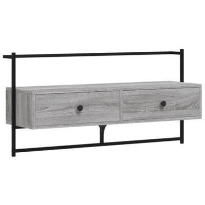Berkfield Classic Tv Cabinet Wall-Mounted Grey Sonoma 100.5X30X51 Cm Engineered Wood - image 1