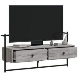 Berkfield Classic Tv Cabinet Wall-Mounted Grey Sonoma 100.5X30X51 Cm Engineered Wood - thumbnail 3