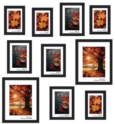 Urbn-Living 10 Piece White Photo Frame Set Modern Wall Mountable And Freestanding Gallery Style - image 1