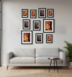 Urbn-Living 10 Piece White Photo Frame Set Modern Wall Mountable And Freestanding Gallery Style - thumbnail 2