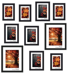Urbn-Living 10 Piece White Photo Frame Set Modern Wall Mountable And Freestanding Gallery Style - thumbnail 1