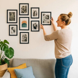 Urbn-Living 10 Piece White Photo Frame Set Modern Wall Mountable And Freestanding Gallery Style - thumbnail 3