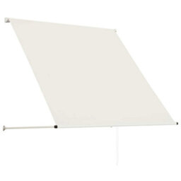 Walplus Retractable Awning Garden Sun Shade Canopy Gazebo For Back Door, Porch, Patio 150X150 Cm Cream - thumbnail 4
