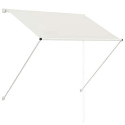 Walplus Retractable Awning Garden Sun Shade Canopy Gazebo For Back Door, Porch, Patio 150X150 Cm Cream - thumbnail 2