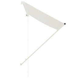 Walplus Retractable Awning Garden Sun Shade Canopy Gazebo For Back Door, Porch, Patio 150X150 Cm Cream - thumbnail 3