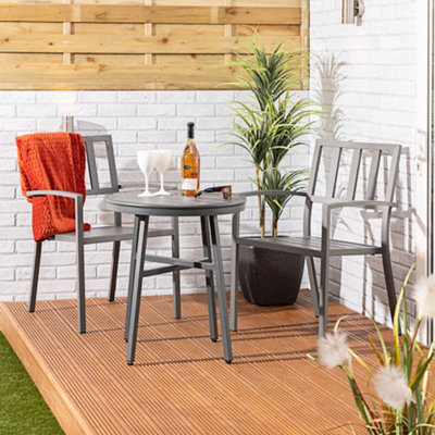 Alfresia Aluminium Garden Bistro Table And Chairs Set With Round Table - image 1