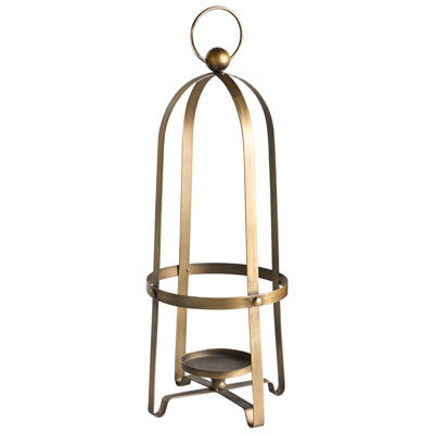 Beliani Candle Holder Marawi Metal 48 Cm Gold - image 1
