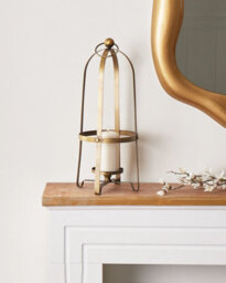 Beliani Candle Holder Marawi Metal 48 Cm Gold - thumbnail 2