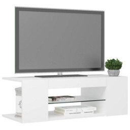 Vidaxl Tv Cabinet With Led Lights White 90X39X30 Cm - thumbnail 7