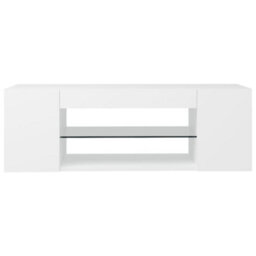 Vidaxl Tv Cabinet With Led Lights White 90X39X30 Cm - thumbnail 8