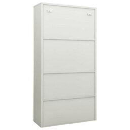 Berkfield Office Cabinet Light Grey 90X40X180 Cm Steel - thumbnail 4