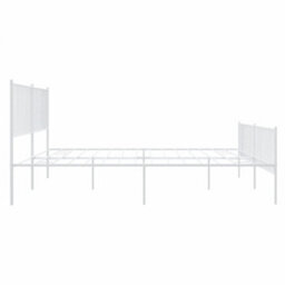 Berkfield Metal Bed Frame With Headboard And Footboard White 200X200 Cm - thumbnail 6