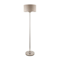 Loops Sophisticated 2 Pack Of 1500mm Tall Floor Lamps With Brushed Chrome And Natural Linen Shade - thumbnail 8