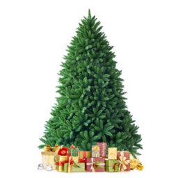 Costway 6Ft Unlit Spruce Christmas Tree 180 Cm Full Hinged Xmas Tree W/ Metal Stand - thumbnail 1