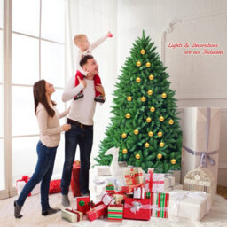 Costway 6Ft Unlit Spruce Christmas Tree 180 Cm Full Hinged Xmas Tree W/ Metal Stand - thumbnail 4