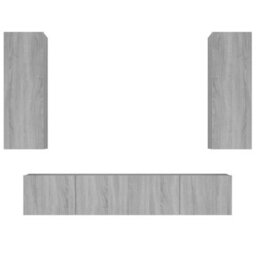 Berkfield 4 Piece Tv Cabinet Set Grey Sonoma Engineered Wood - thumbnail 2