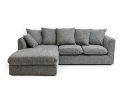Abakus Direct Lucas Textured Stone Grey Left Facing Corner Sofa Modern Comfort & Stylish Design - thumbnail 3