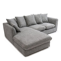 Abakus Direct Lucas Textured Stone Grey Left Facing Corner Sofa Modern Comfort & Stylish Design - thumbnail 6