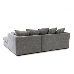 Abakus Direct Lucas Textured Stone Grey Left Facing Corner Sofa Modern Comfort & Stylish Design - thumbnail 7
