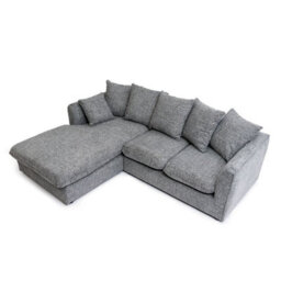 Abakus Direct Lucas Textured Stone Grey Left Facing Corner Sofa Modern Comfort & Stylish Design - thumbnail 4