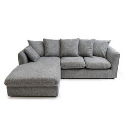 Abakus Direct Lucas Textured Stone Grey Left Facing Corner Sofa Modern Comfort & Stylish Design - thumbnail 5