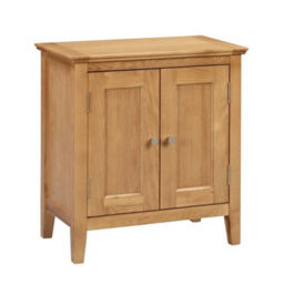 Small Storage Cupboard, Wooden Oak Hallway Shoe Cabinet, Bathroom Unit Organiser - thumbnail 1