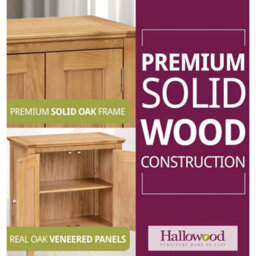 Small Storage Cupboard, Wooden Oak Hallway Shoe Cabinet, Bathroom Unit Organiser - thumbnail 3