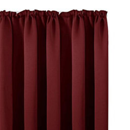 Deconovo Blackout Curtains Pencil Pleat Curtains Nursery Curtains Thermal Insulated Curtains For Wedding W55Xl102 Inch Red 1 Pair - thumbnail 8