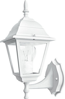 Luminosa Lighting Luminosa Roma Outdoor Up Wall Lanterns White, Ip44 19.5X35X14.6Cm